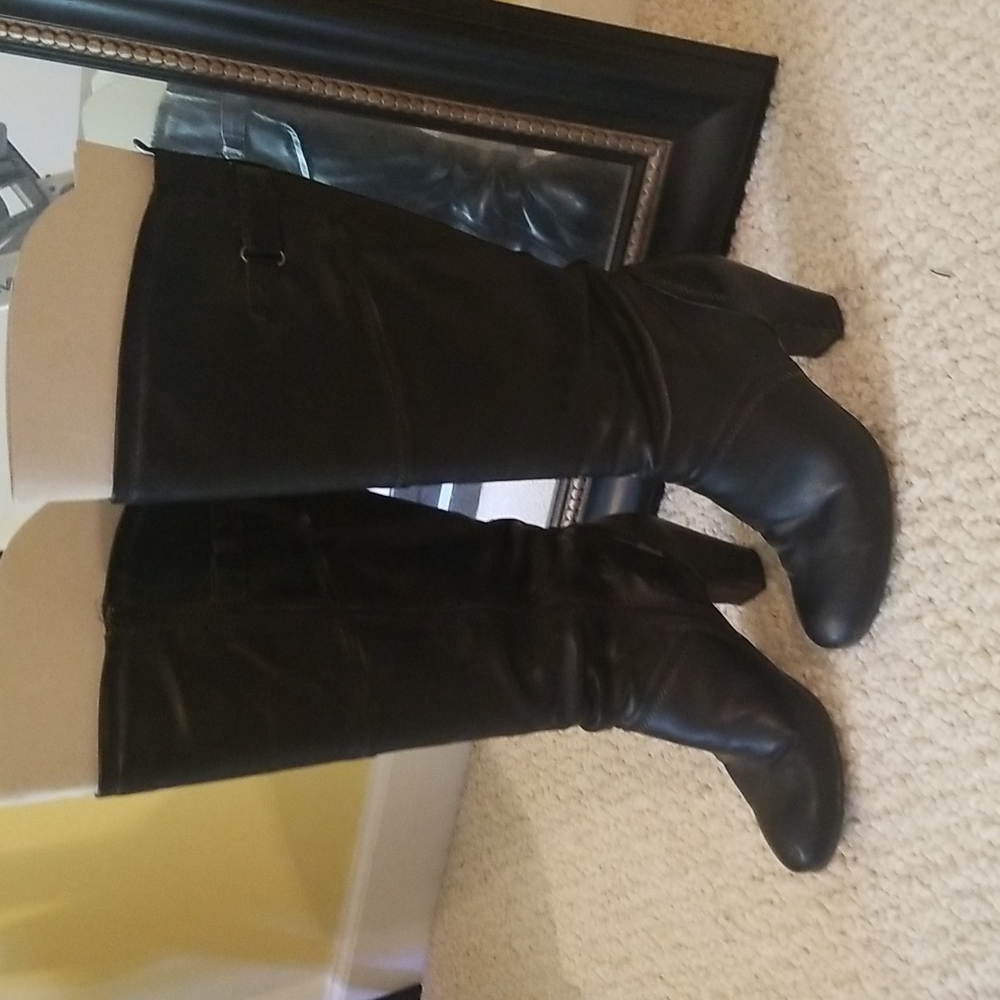 Wide calf dress boots